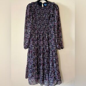 Draper James RSVP Green Ditsy Floral Smocked Dress - Size Small